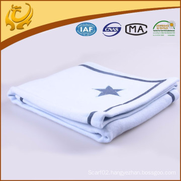 High Quality Star Design Warm Baby Use Cotton Weave Organic Baby Blanket